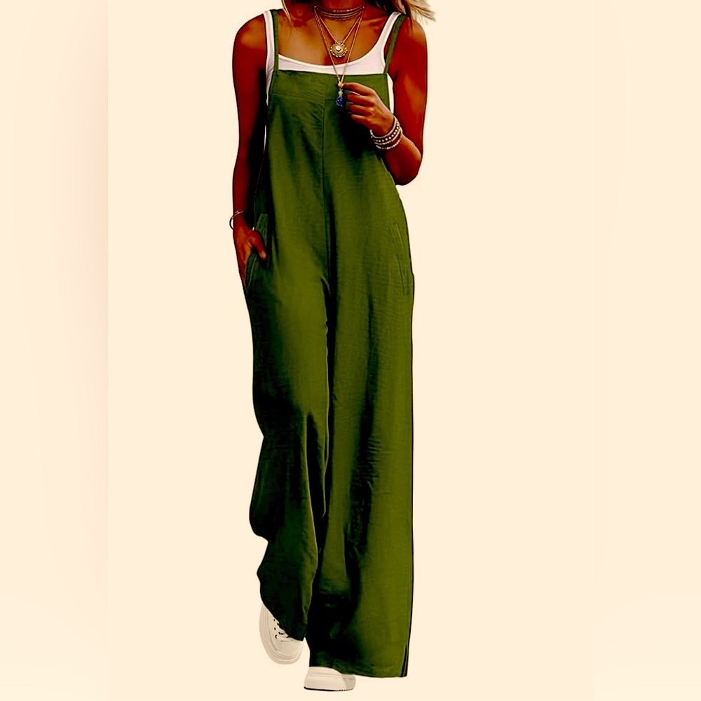 Women’s Green Jumpsuit Sz L - Picture 1 of 2